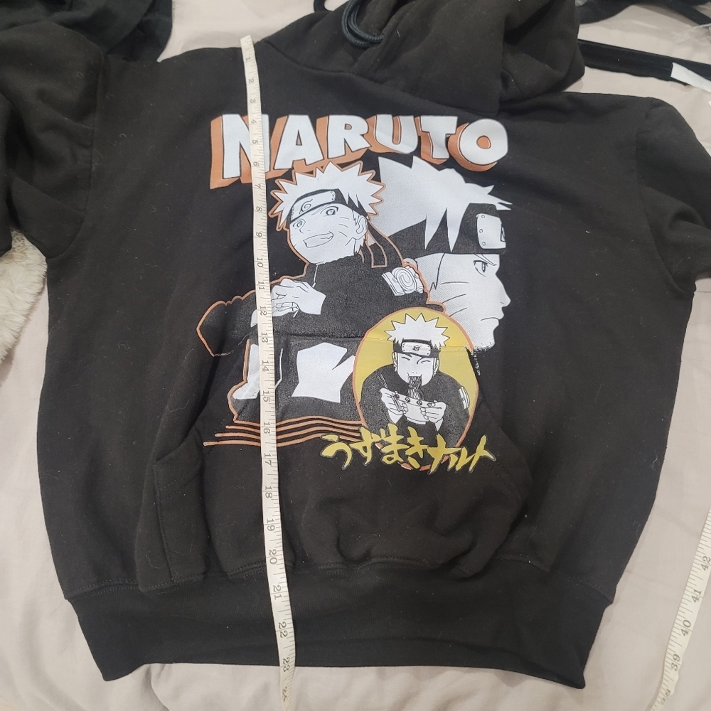 ♥️5 For $25 NARUTO Boys Black Hoodie size Medium - Picture 5 of 9